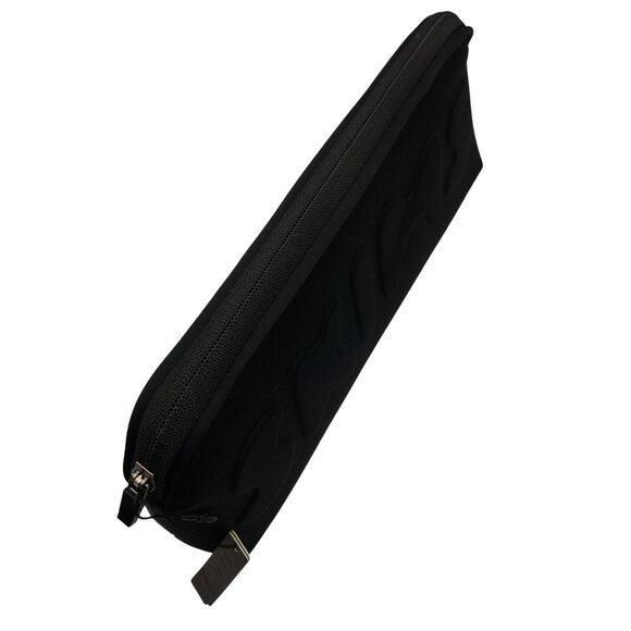 SKIMS Onyx Black Neoprene Medium Travel Cosmetic Pouch With Zipper Closure - Picture 9 of 13